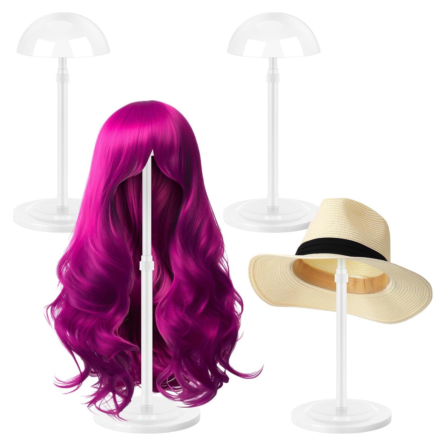 Soporte para Pelucas Tatuo 4 Pcs Ajustable Blanco 24.89-48.01 cm