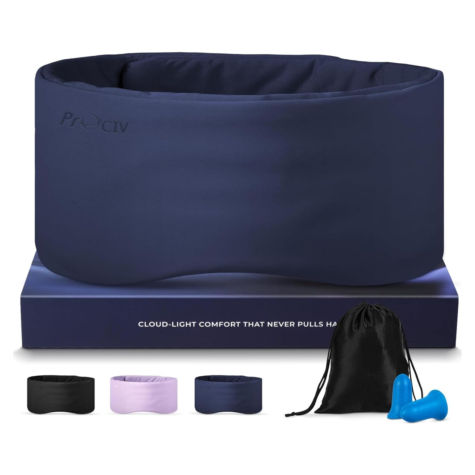 Máscara de Sueño Doble Cara ProCIV - Seda de Leche y Bambú