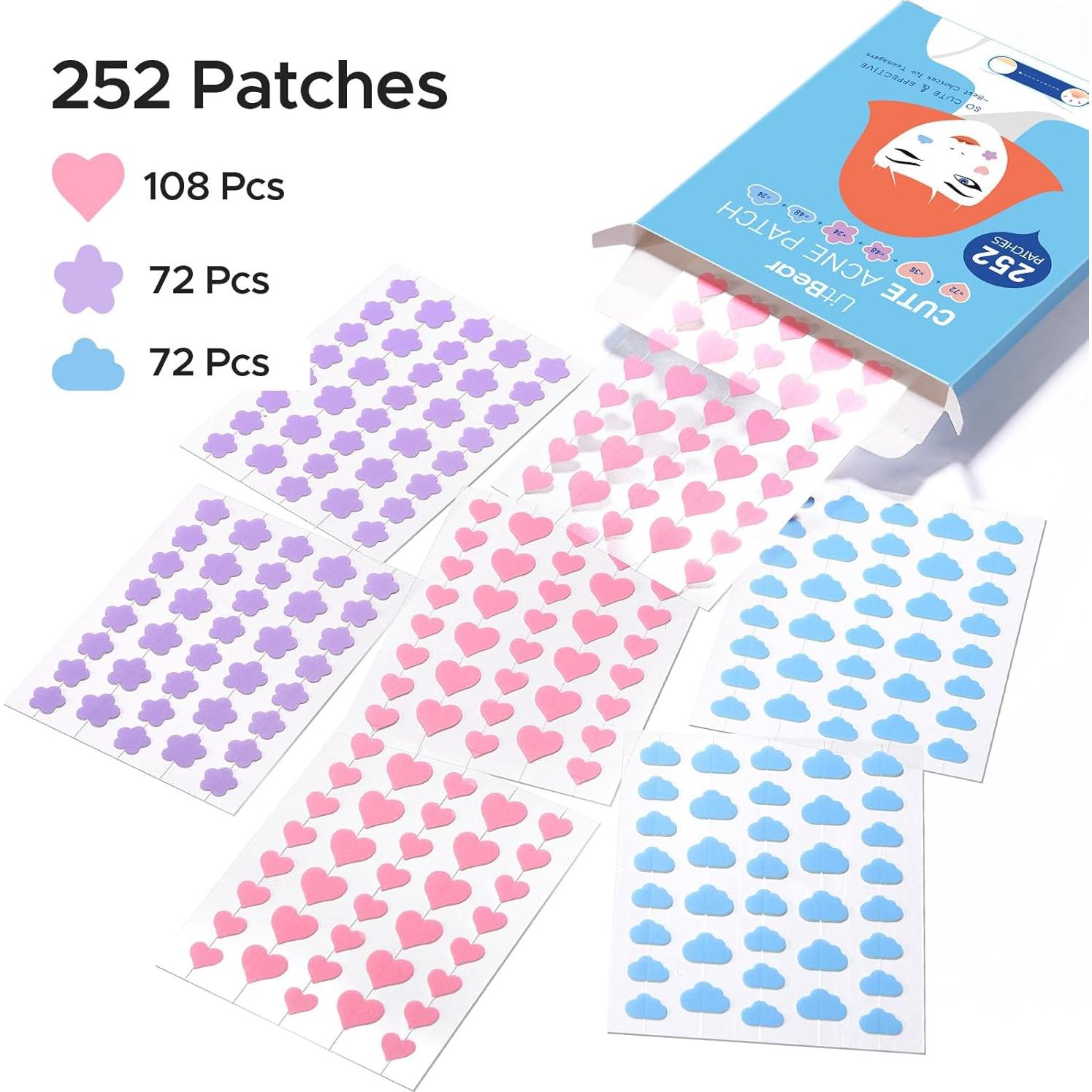 Parche Hidrocoloide para Acné LitBear 252 Puntos Coloridos