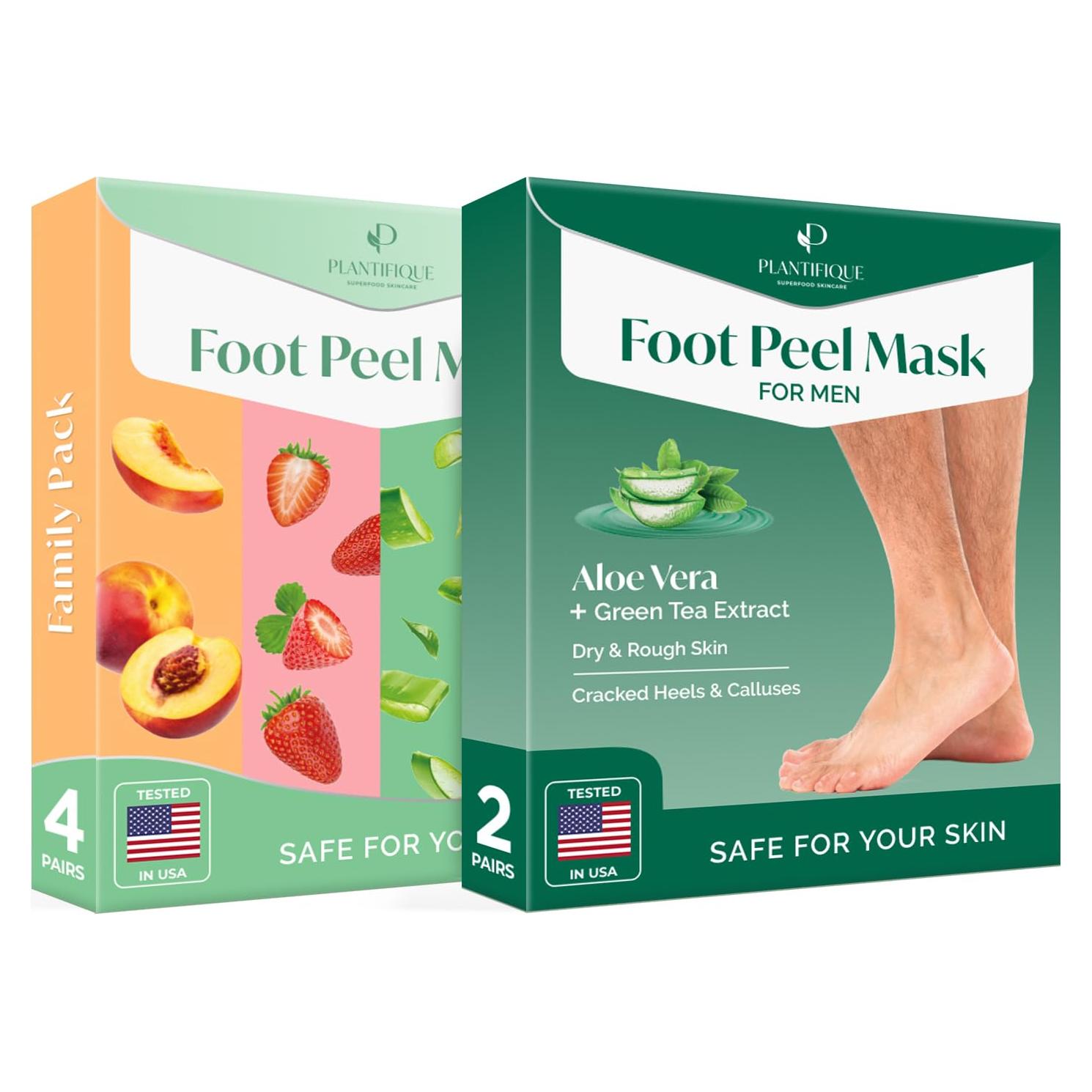 Mascarilla Exfoliante para Pies Plantifique 4 Paquetes Hombres y Mujeres