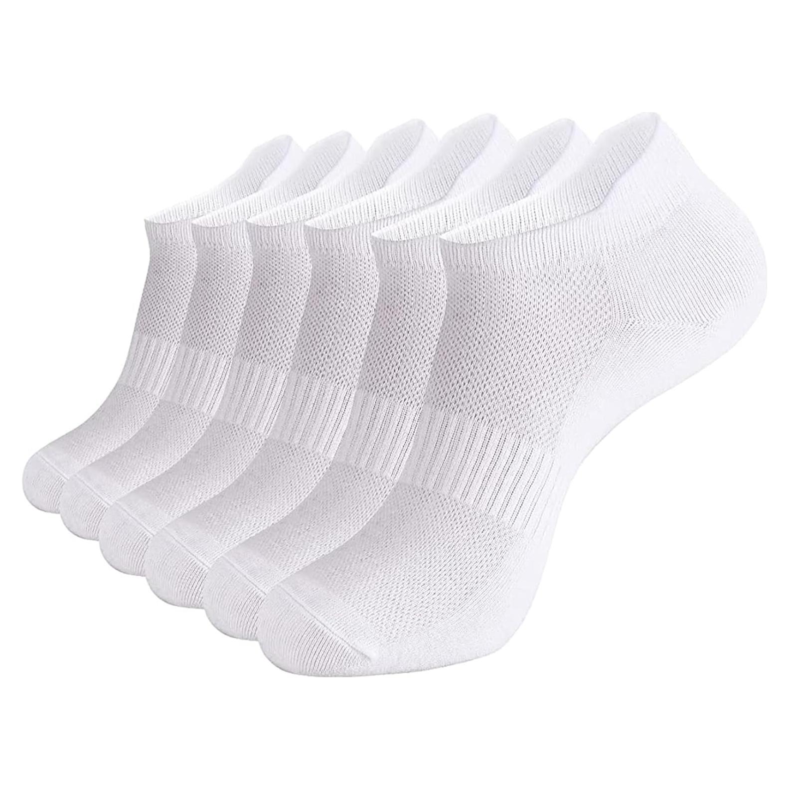 Calcetines de Running para Mujer Brookhaus - 6 Pares Blancos