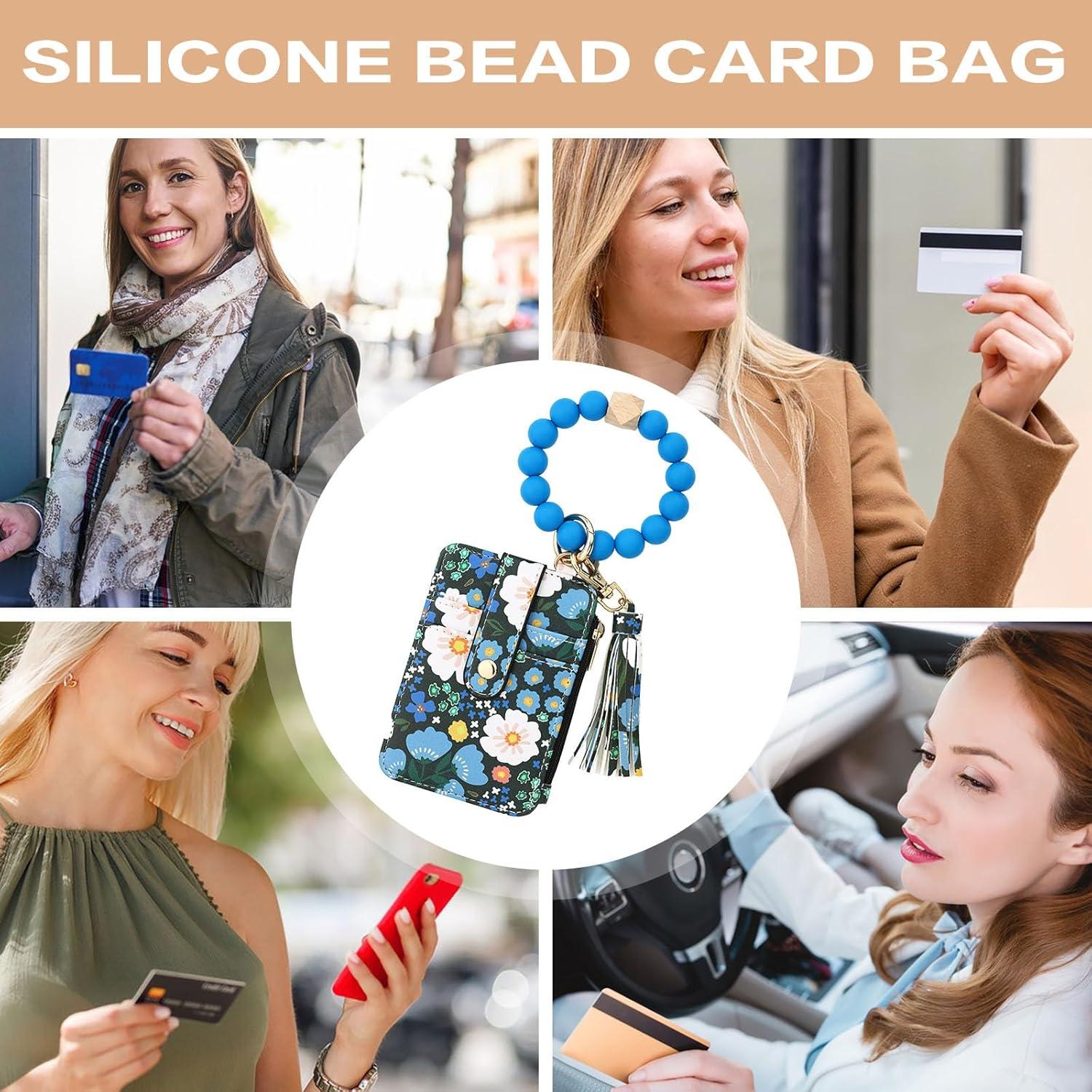 Cartera Boho de Perlas RnemiTe-amo Azul con Compartimentos