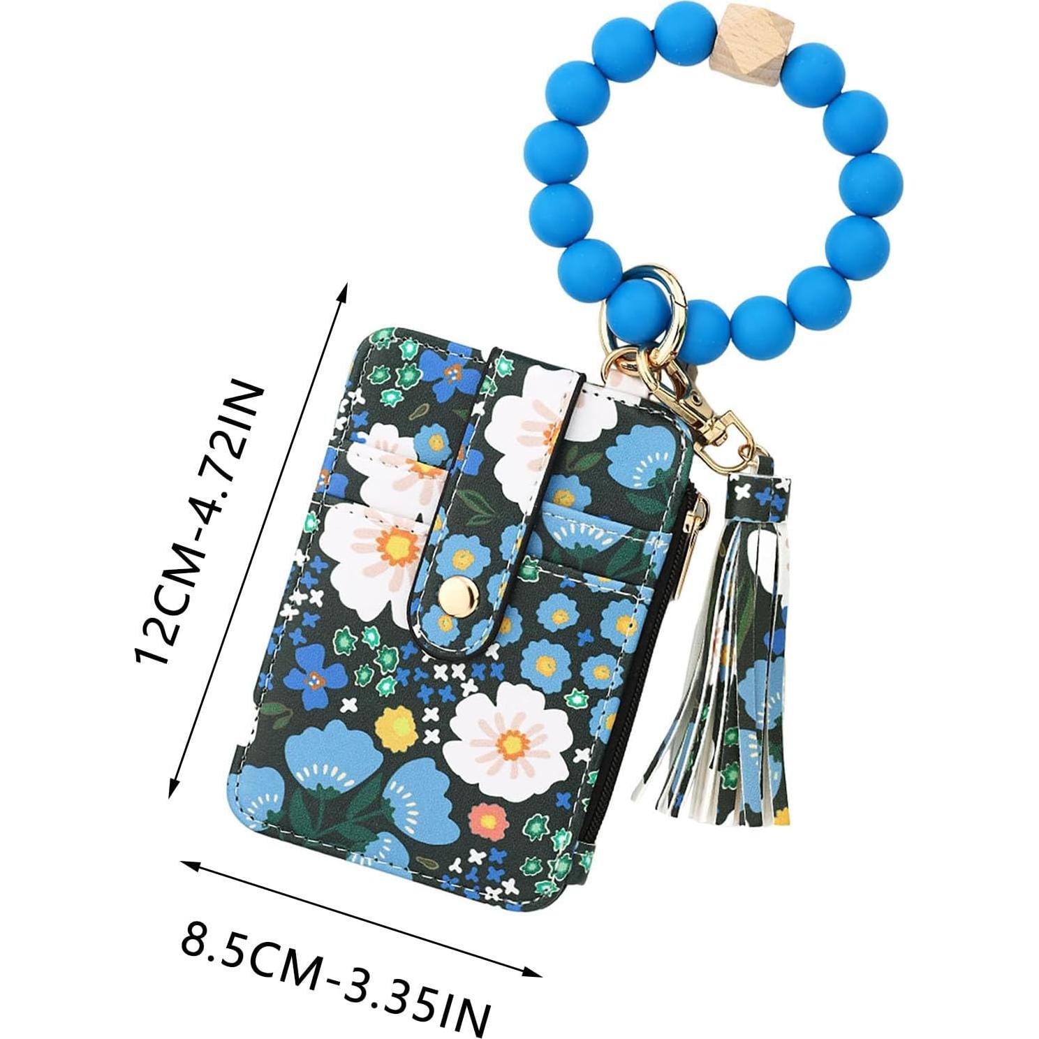 Cartera Boho de Perlas RnemiTe-amo Azul con Compartimentos