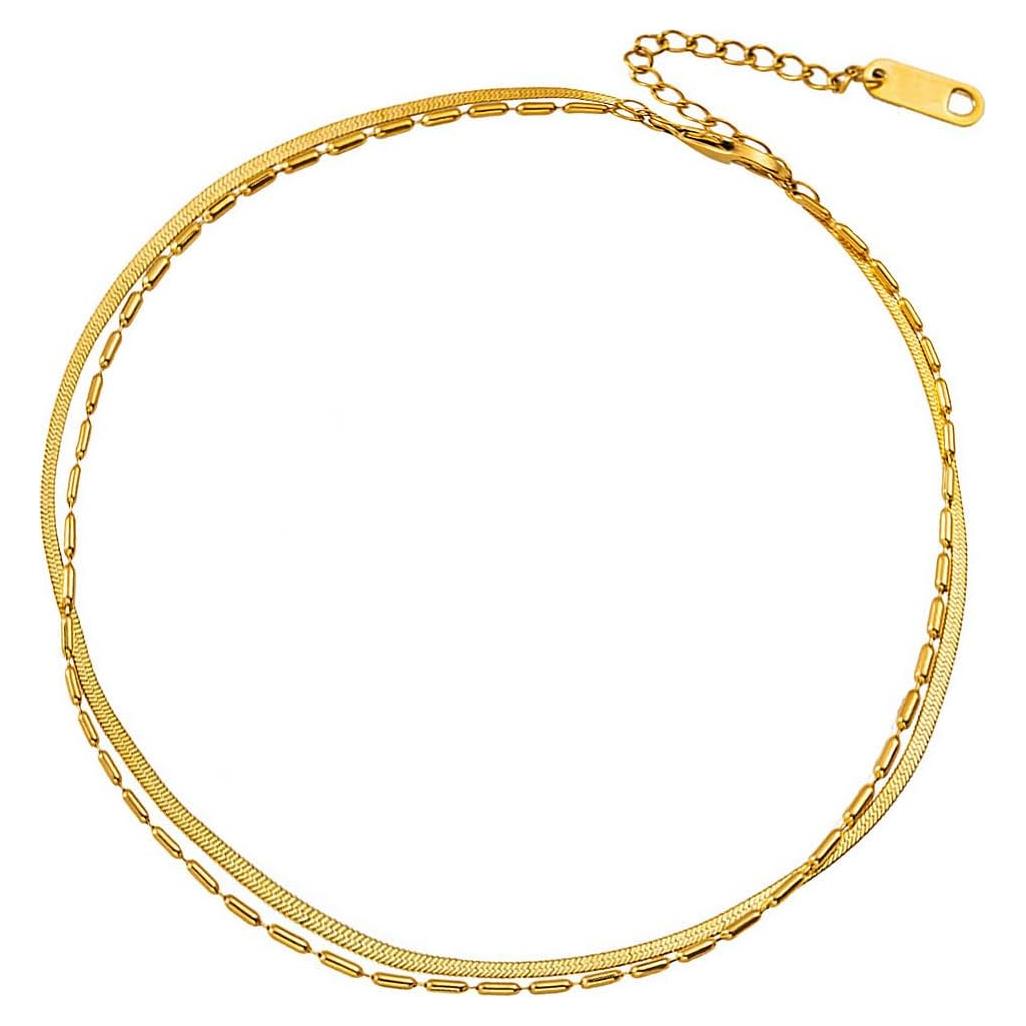 Tobilleras de Oro 18K para Mujeres - Pulsera de Tobillo Ajustable
