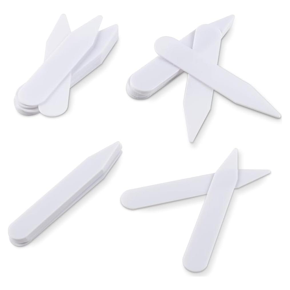 Collares de Plástico para Camisas de Hombre 100 Pcs - 4 Tamaños