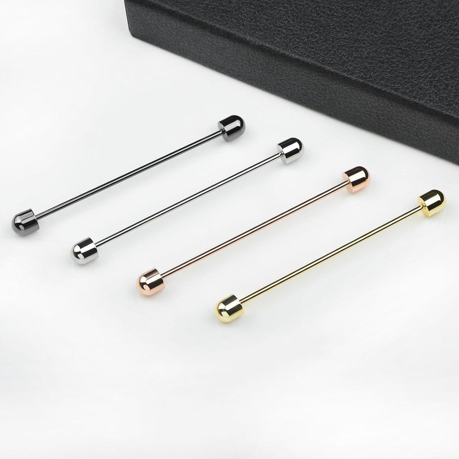 Conjunto de 4 Pinzas de Corbata y Barra de Cuello ViVDuo