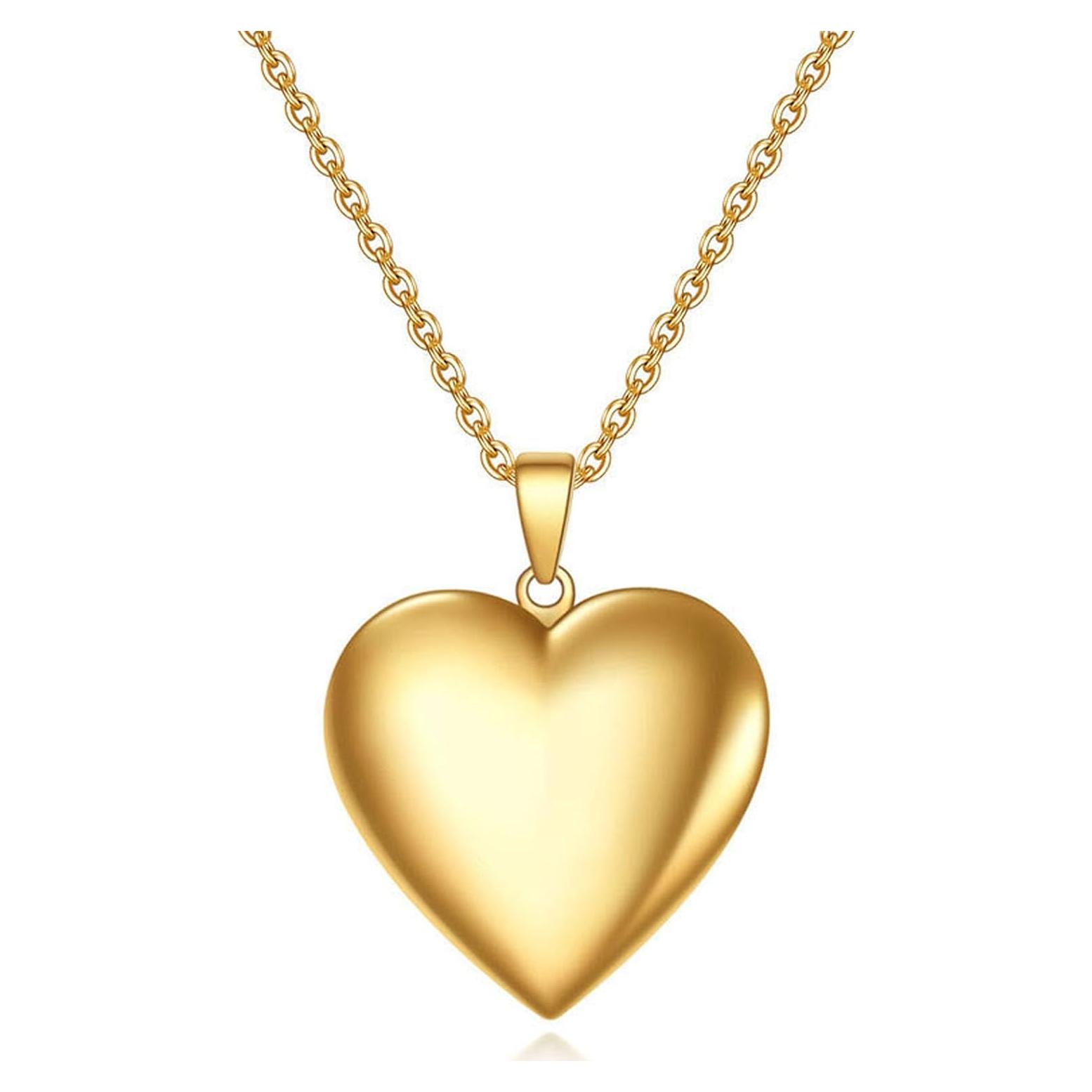 Collar Locket Corazón Acero Inoxidable GIVUFUN 60 cm