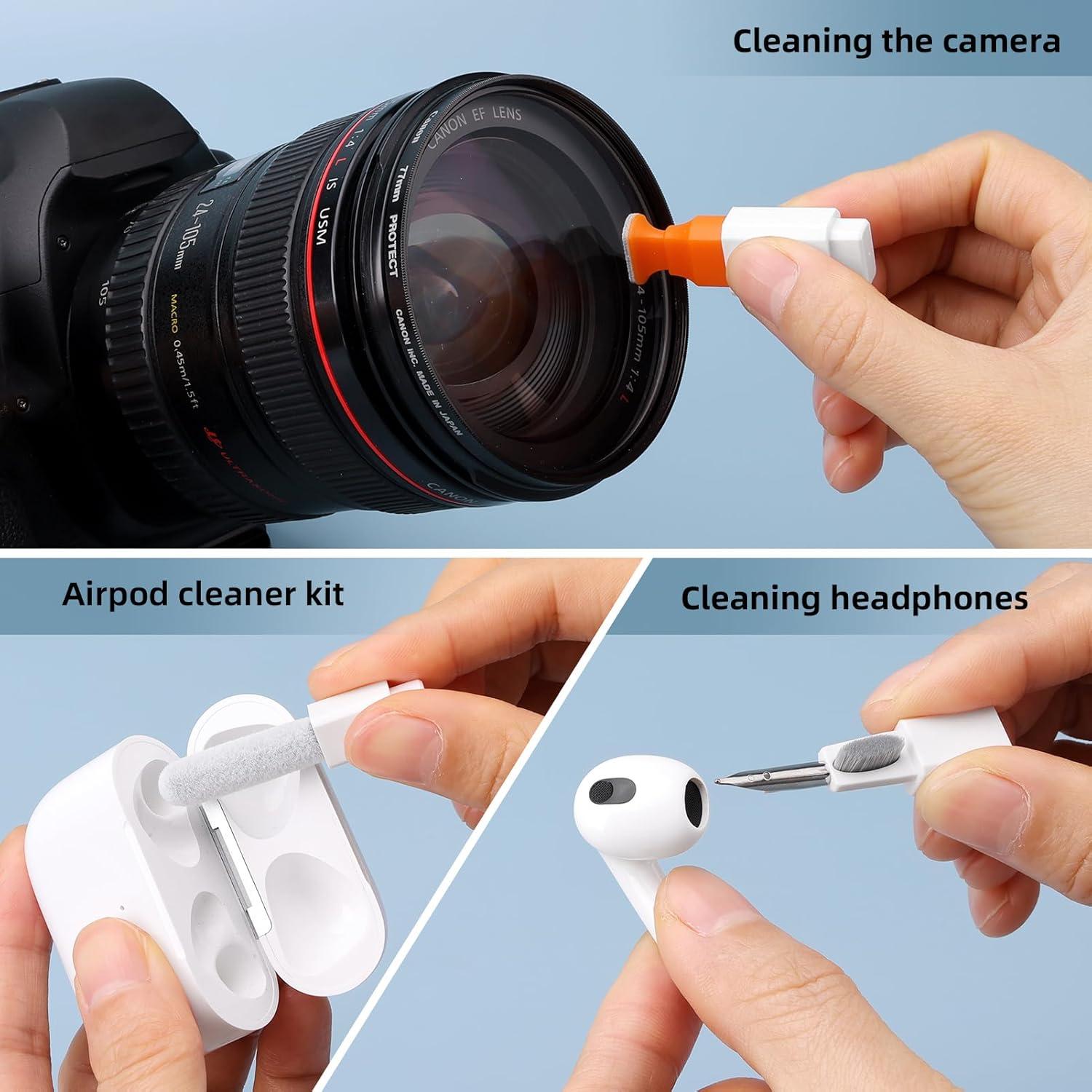 Kit de limpieza multifuncional Ordilend 2 piezas para teclado y pantalla