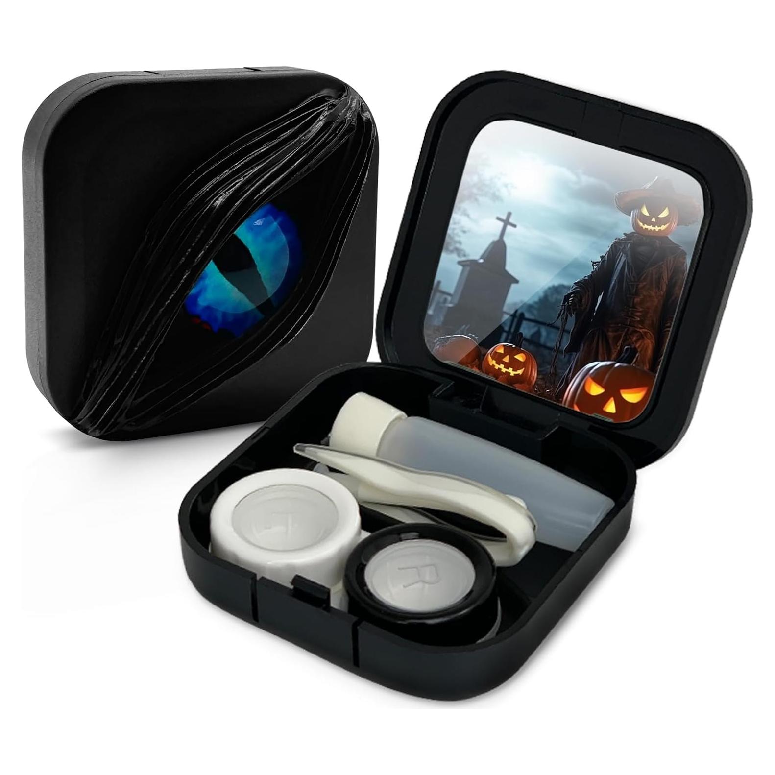 Estuche para Lentes de Contacto UpaClaire Azul con Espejo