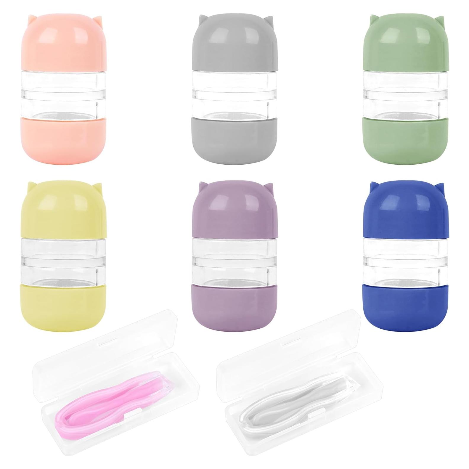 Juego de 6 estuches para lentes de contacto ReignSword con herramientas