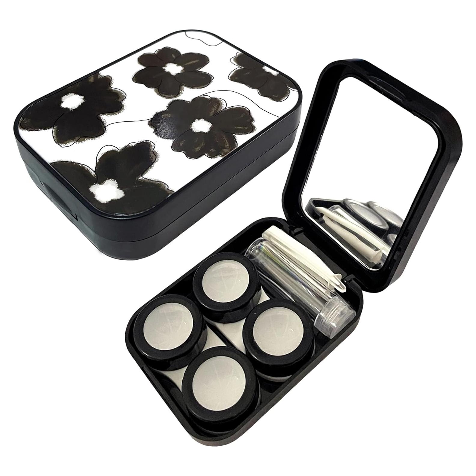Estuche de Lentes de Contacto Howinn 6 en 1 Compacto Floral