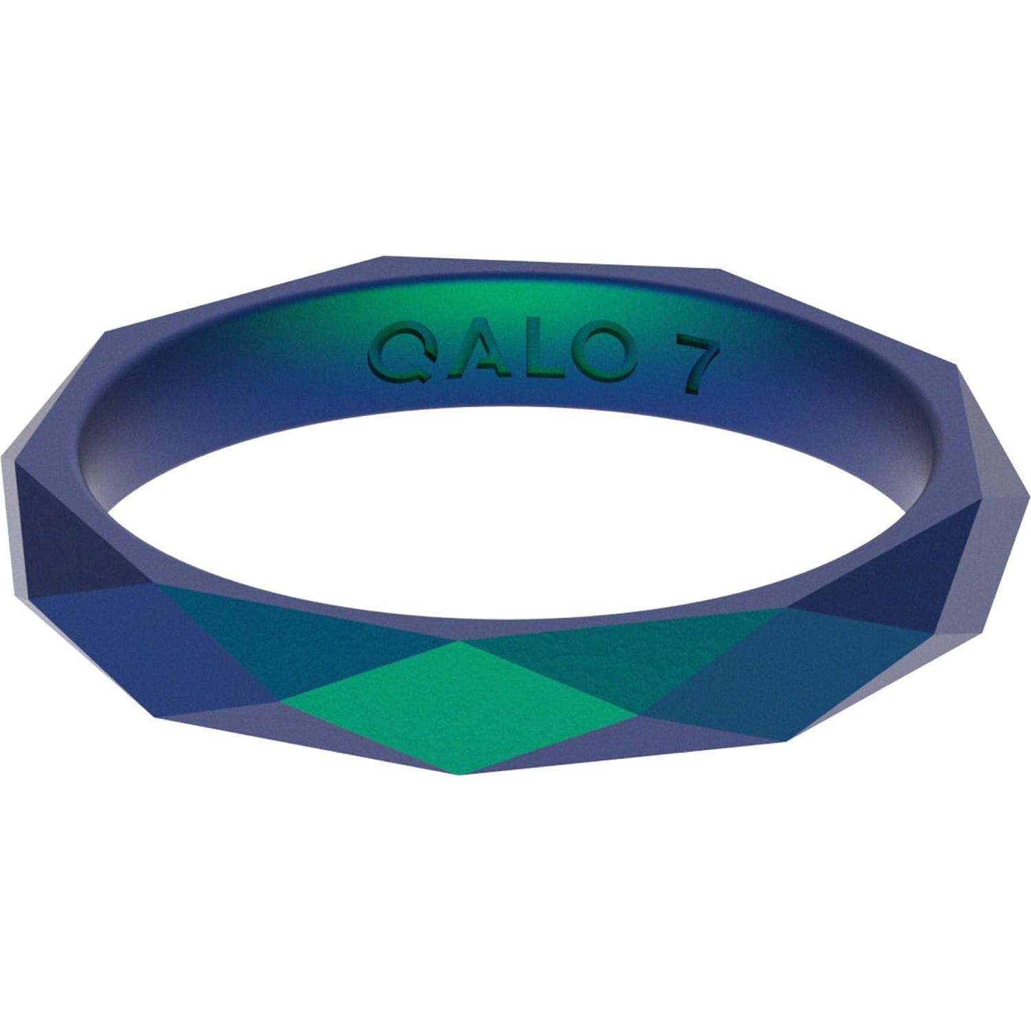 Anillo de Silicona QALO Geo Verde Holográfico Talla 10