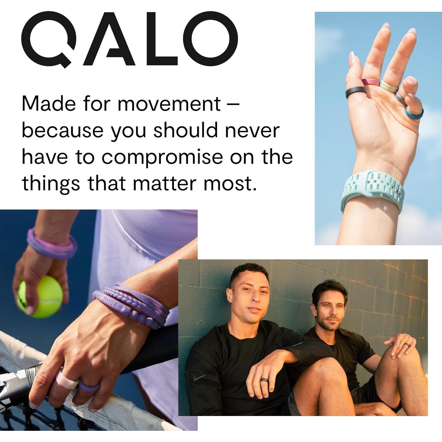 Anillo de Silicona QALO Geo Verde Holográfico Talla 10