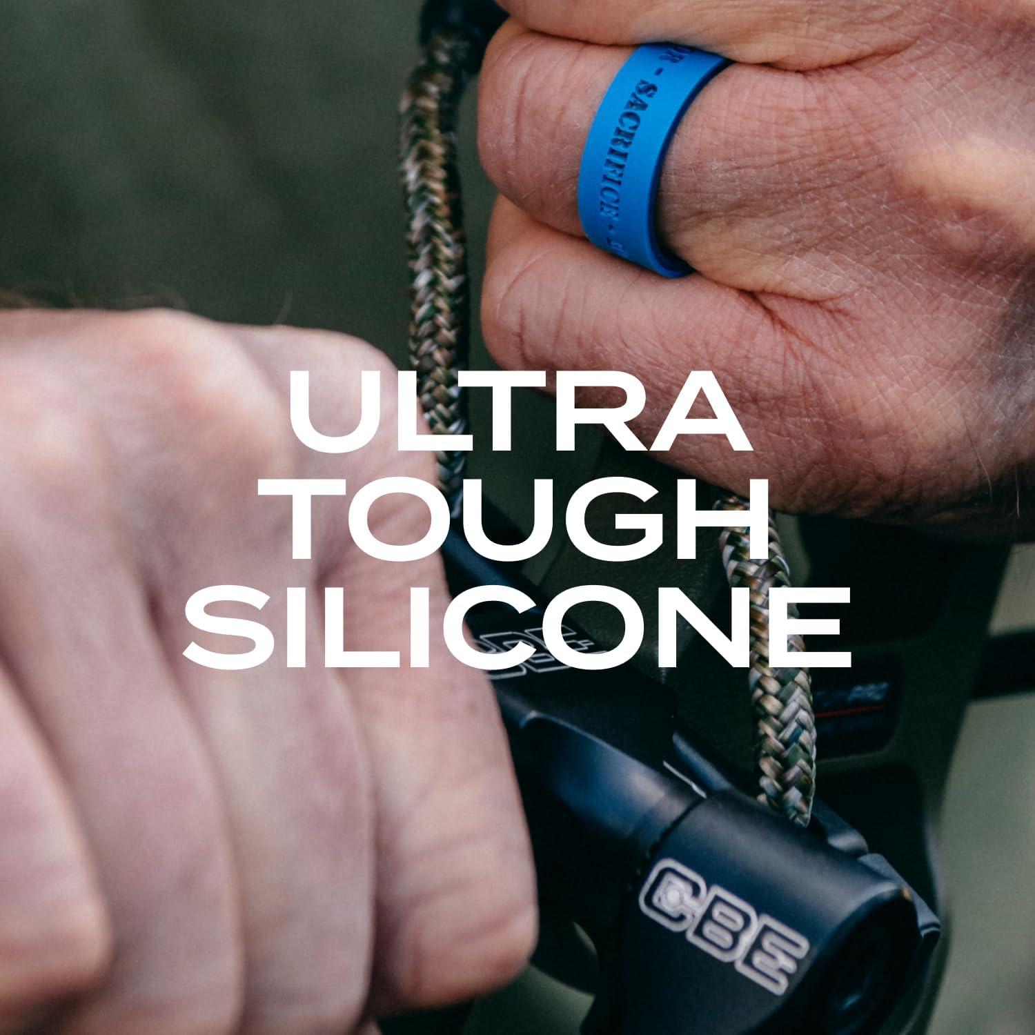 Anillo de Silicona QALO Geo Verde Holográfico Talla 10