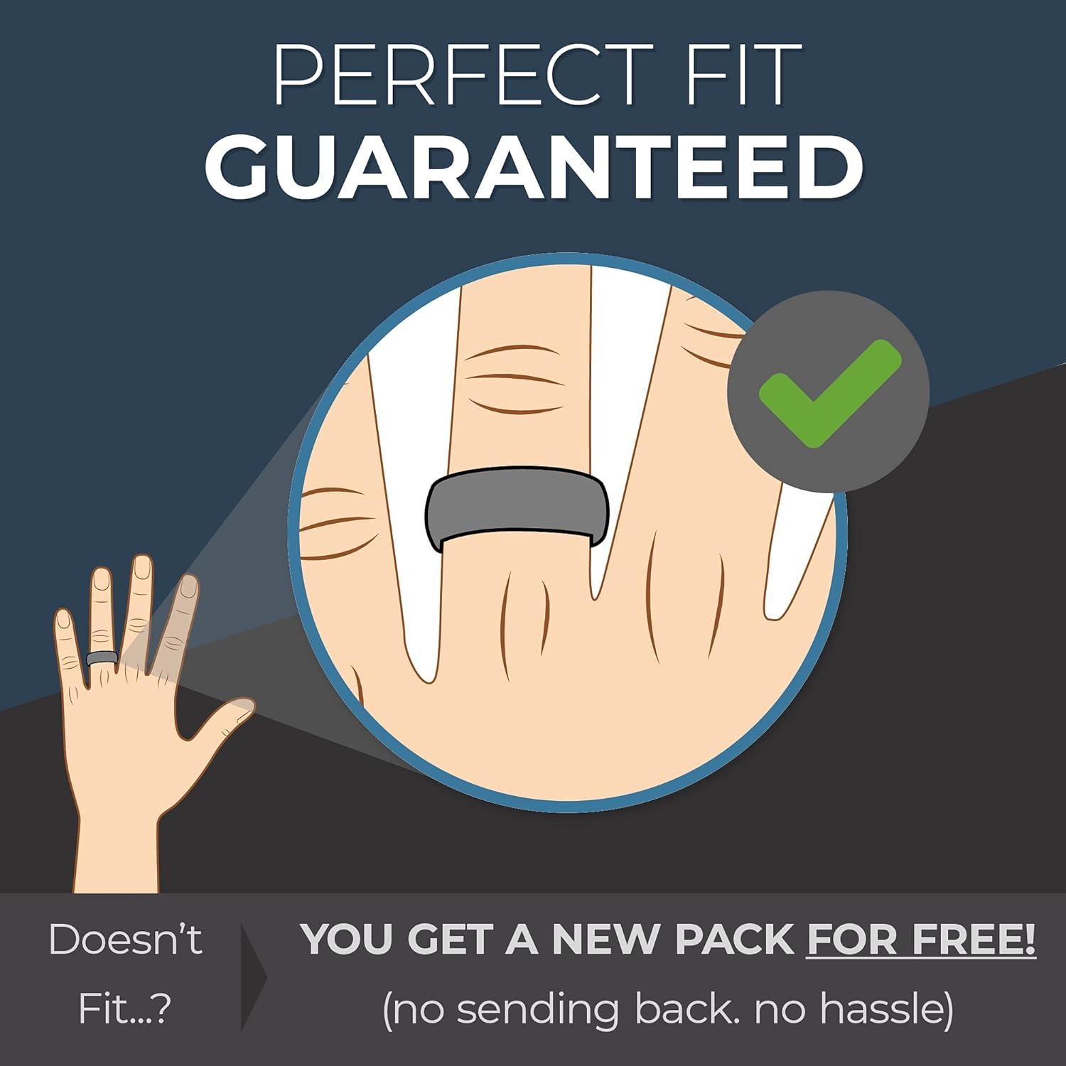 Anillos de Boda de Silicona ThunderFit para Hombres 8.2mm