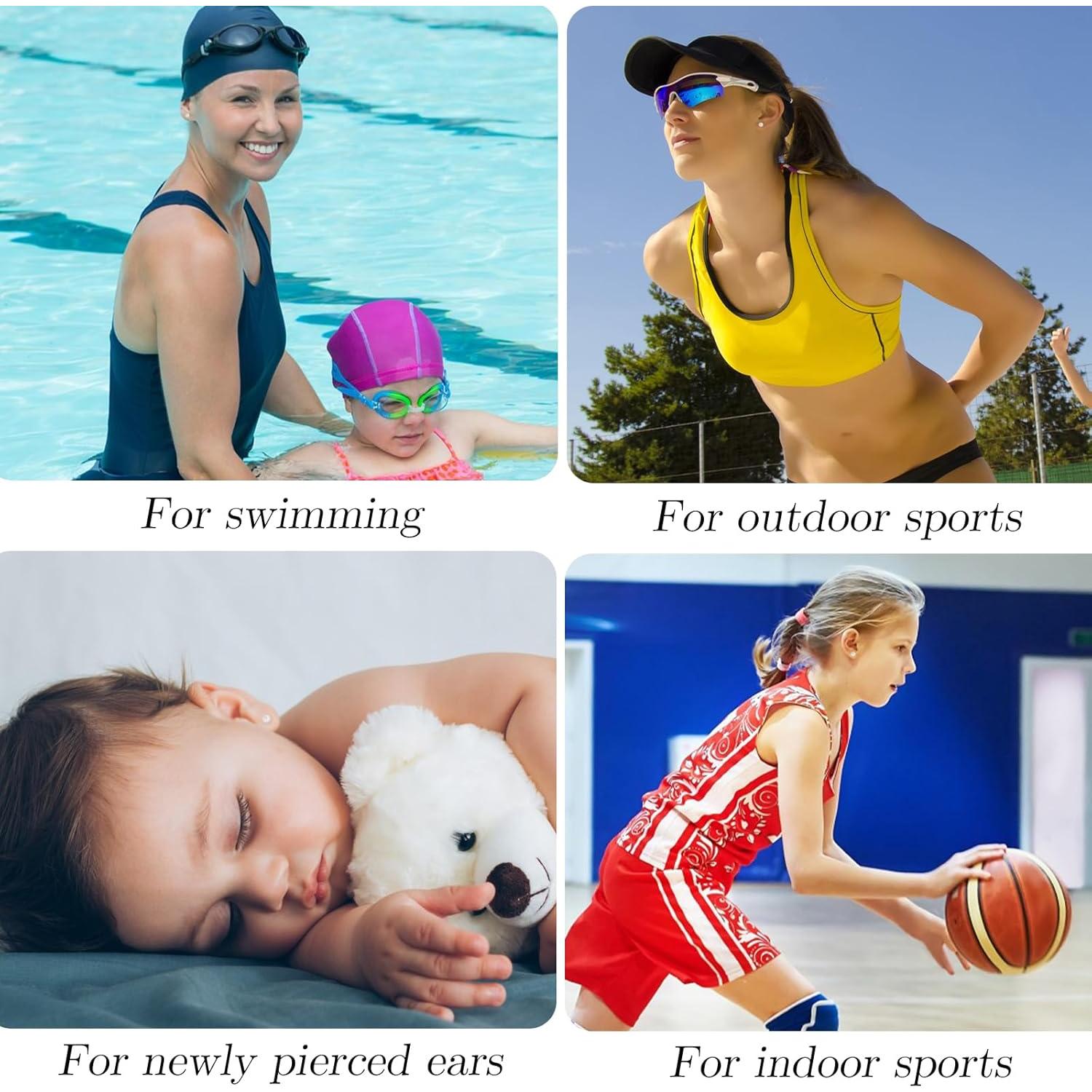 Pendientes Transparentes de Plástico Bremorou - 100 Pares 5mm