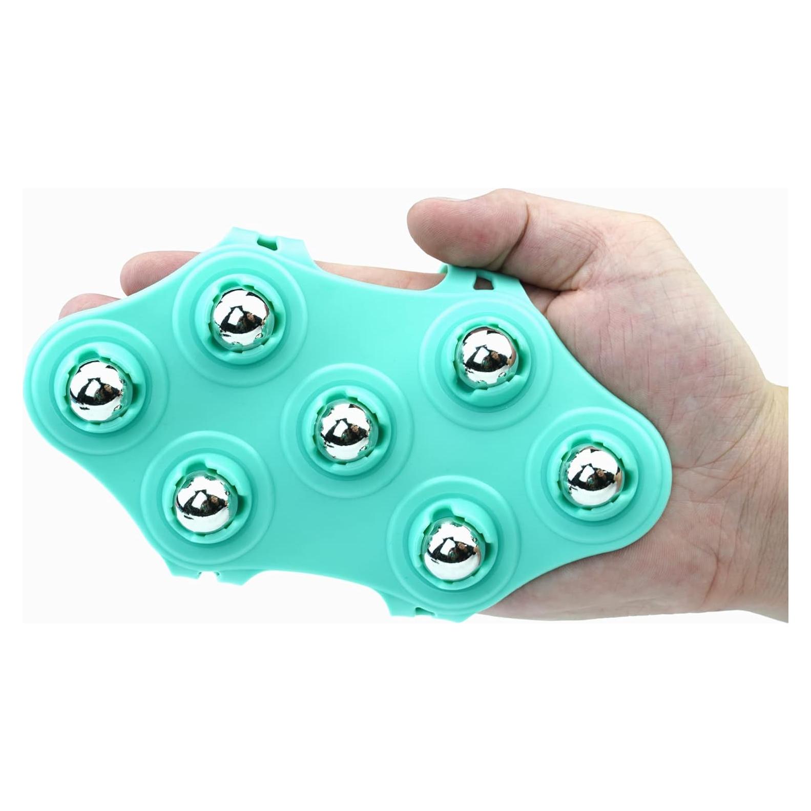 Masajeador de Guante Manual Nicecoco 7 Bolas 360° Verde