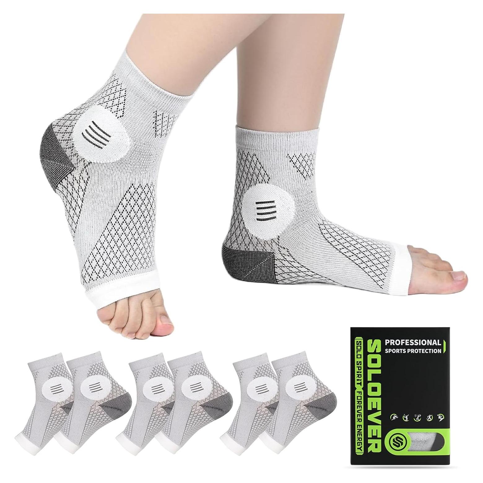 Calcetines de Compresión para Tobillo Soloever - Alivio Fascitis Plantar