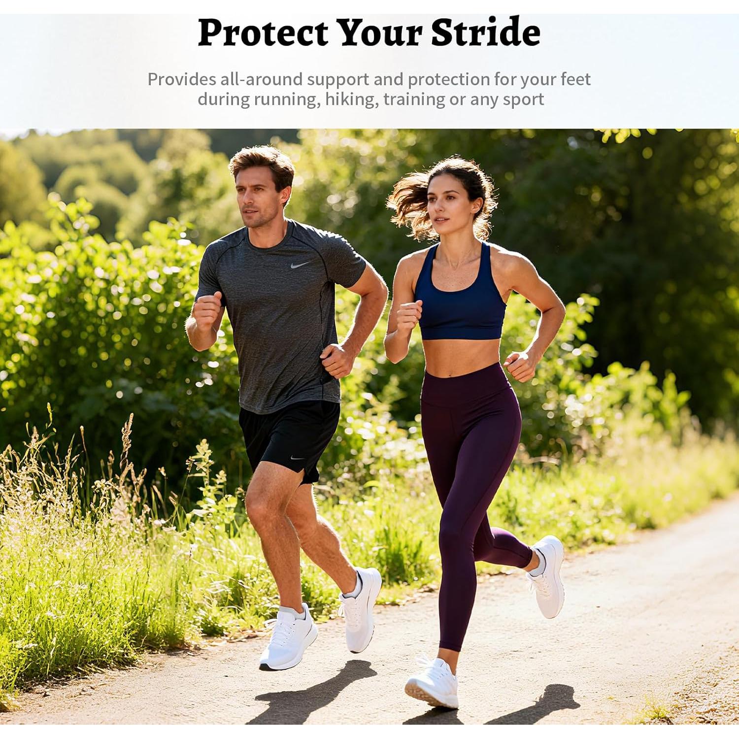 Calcetines de Compresión PAPLUS para Tobillo 6 Pares Blanco