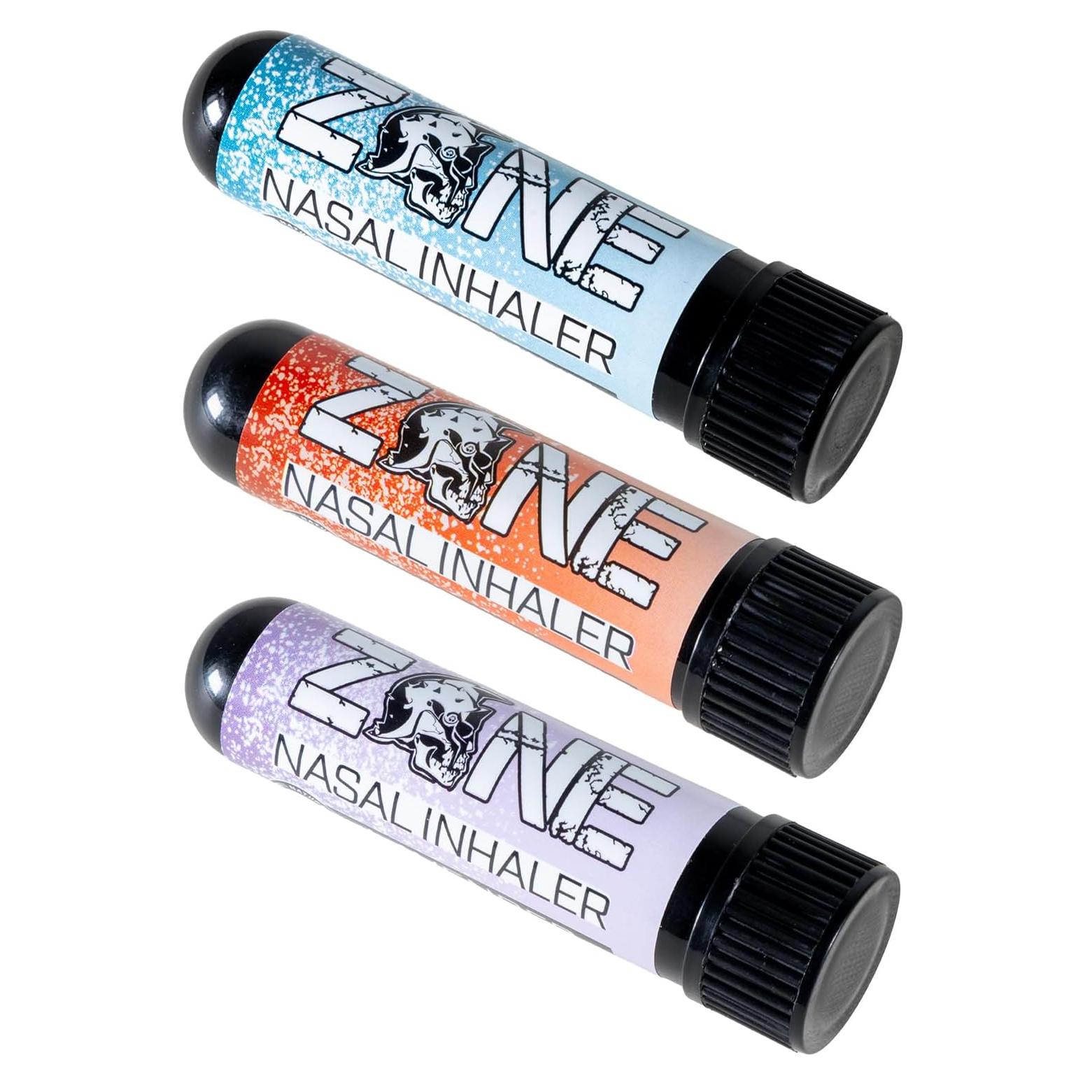 Inhalador Nasal Zone - Aromaterapia Natural 3-Pack Menta y Lavanda