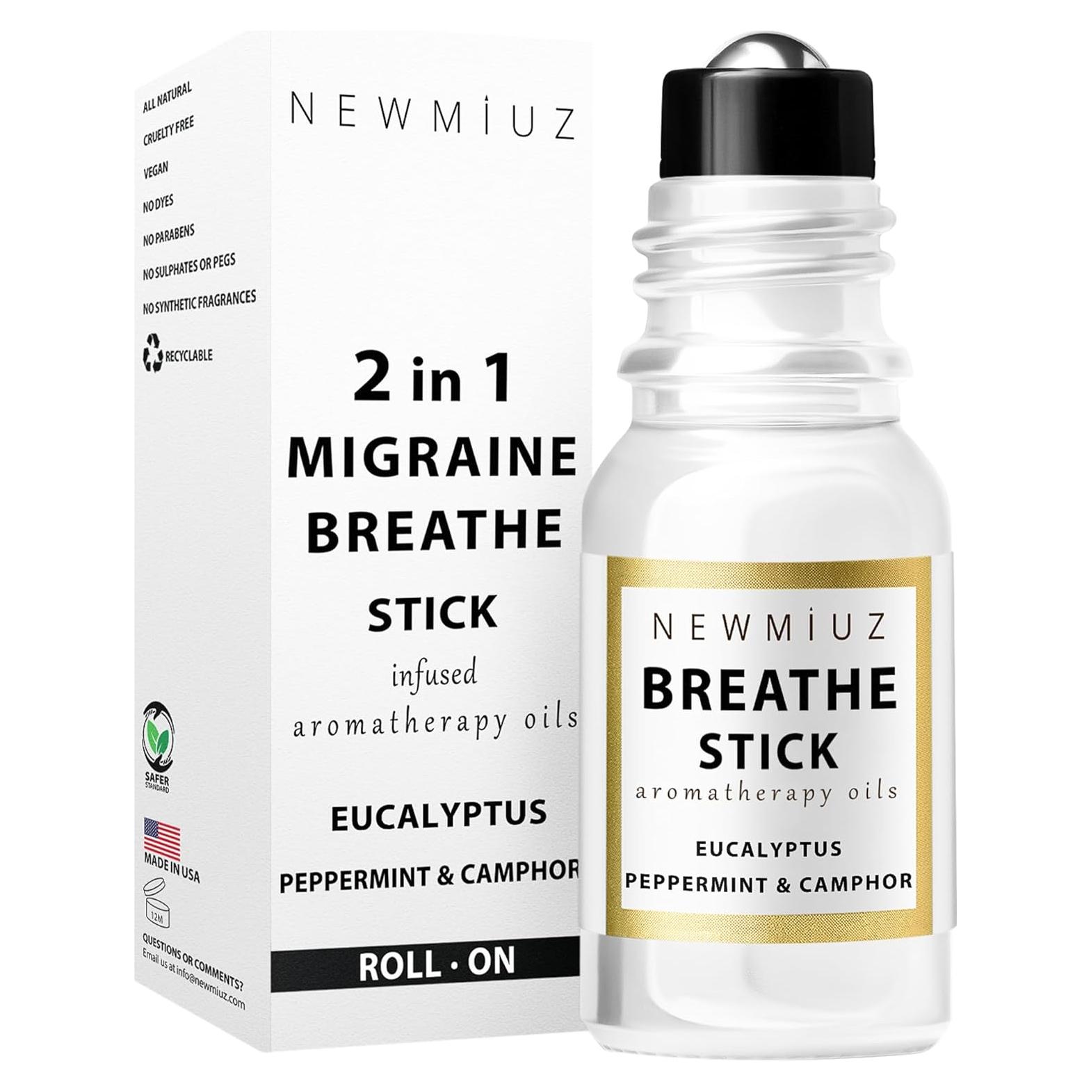 Roll On Aceite Esencial Breathe Easy New Miuz 10ml Menta Eucalipto