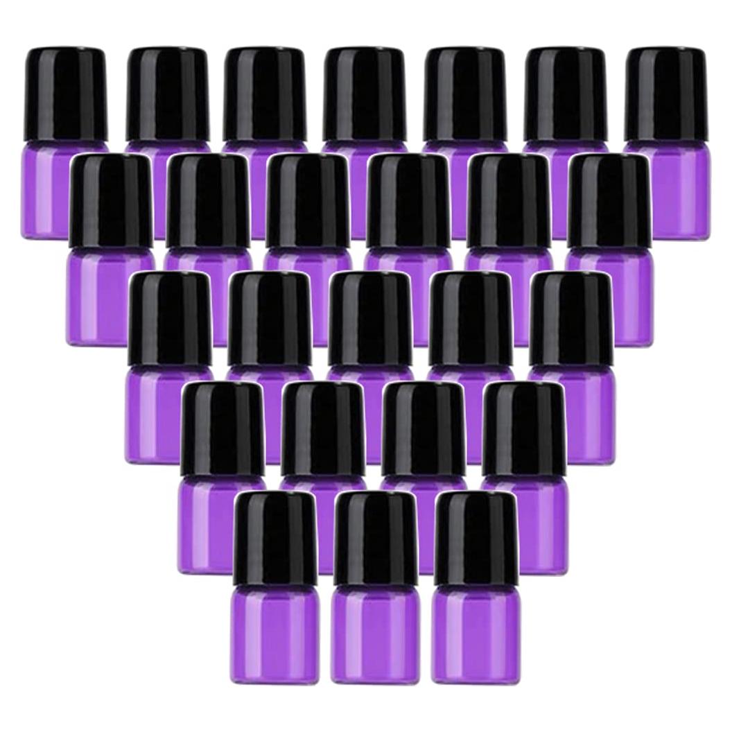 25 Botellas de Vidrio Coloridas 1ml Roll On USRommaner