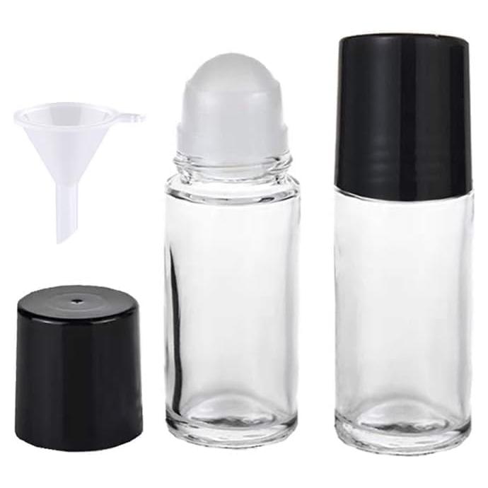 Botellas de Vidrio Esencial 30ML Pxiryanlow 2 Pcs Recargables