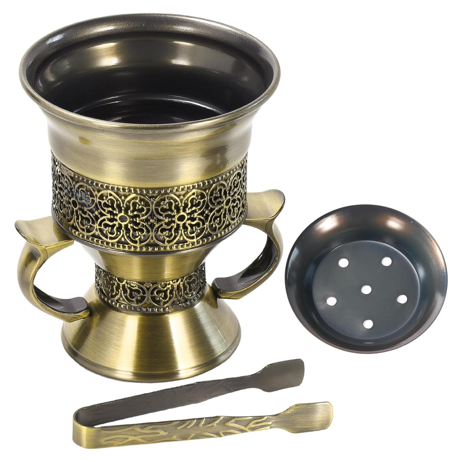 Quemador de Incienso HOCUROAY de Metal Bronce con Pinzas