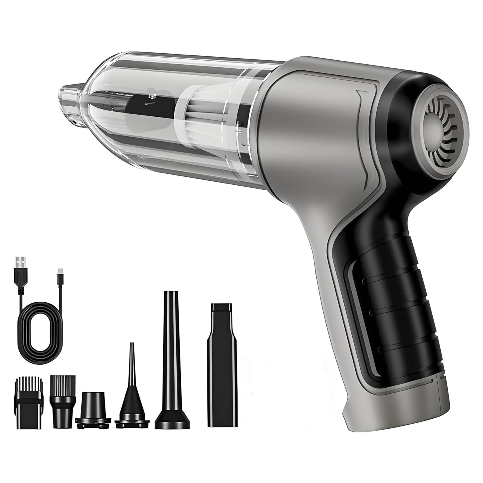 Aspiradora de Mano Inalámbrica Genérico 12,000Pa Gris