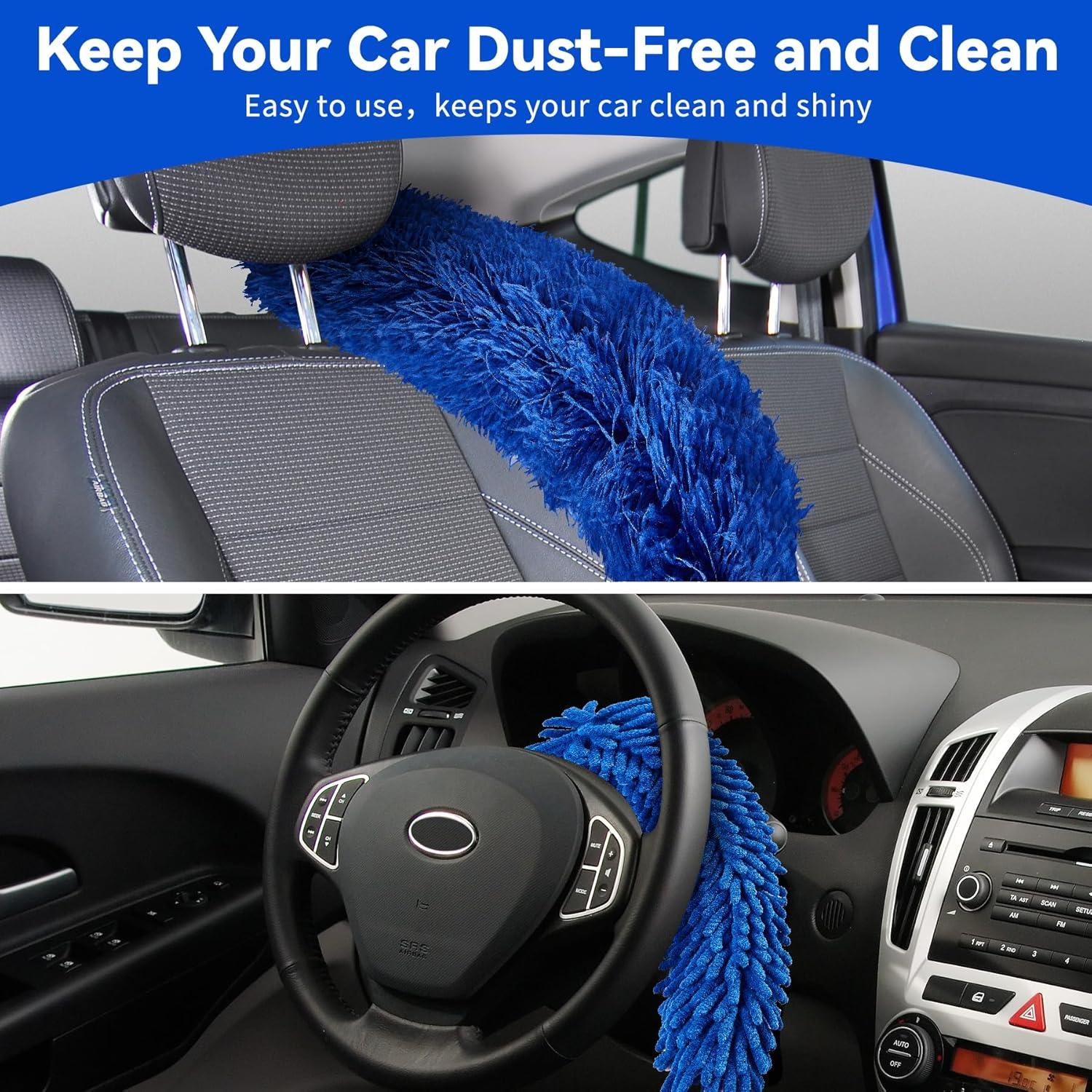 Kit de Plumeros 5 en 1 Finevoy con Palo Extensible Azul