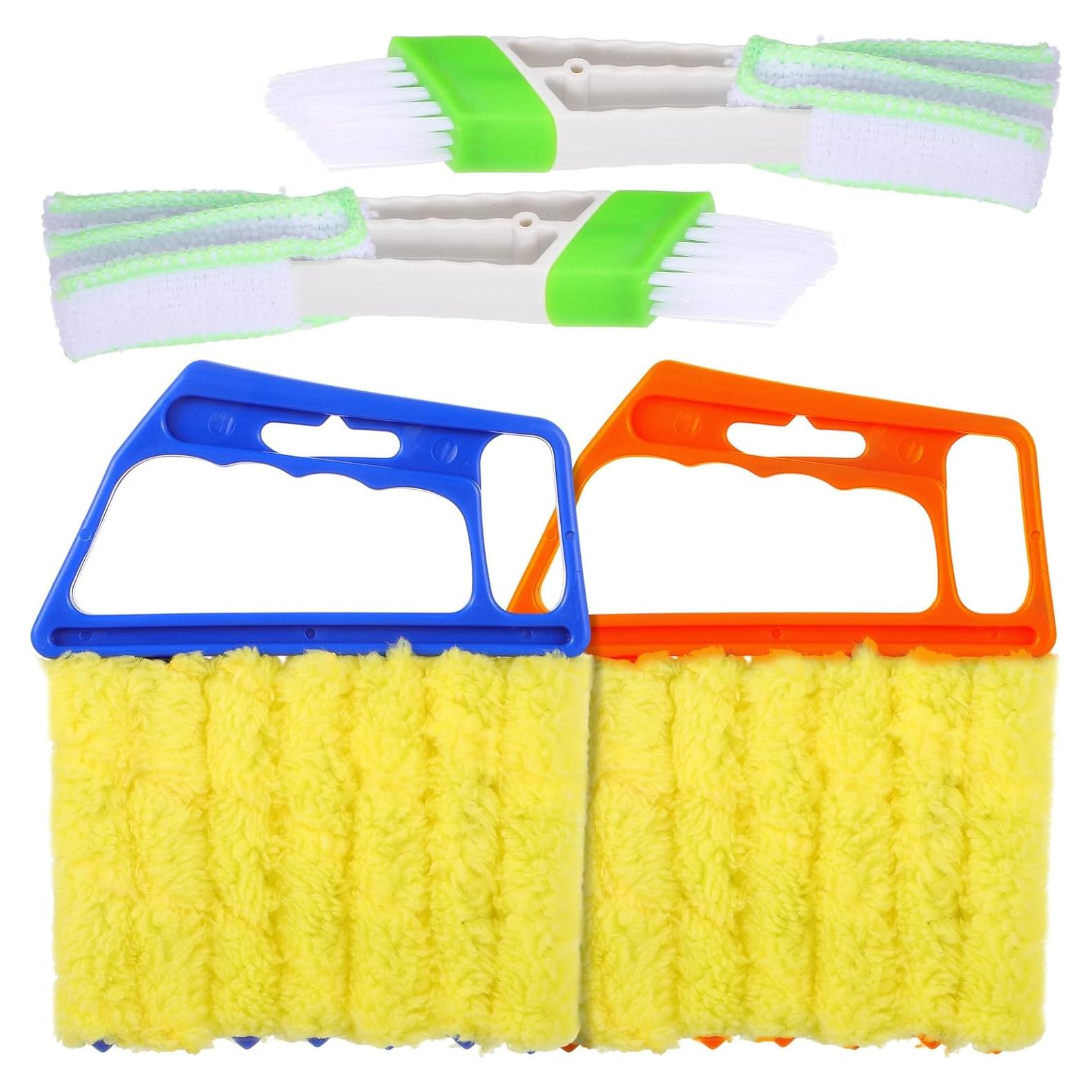 Herramienta de limpieza de persianas Lusofie 4 Pcs microfibra