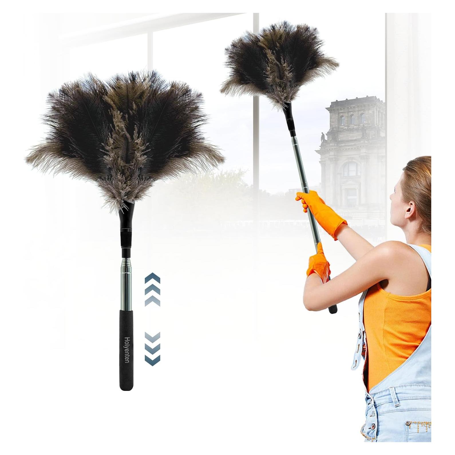 Plumero Extensible Holyenten de Plumas de Avestruz 119 cm