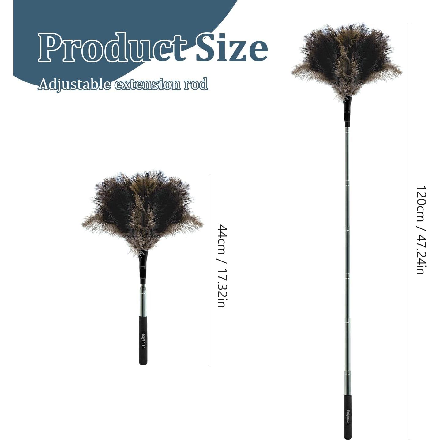 Plumero Extensible Holyenten de Plumas de Avestruz 119 cm