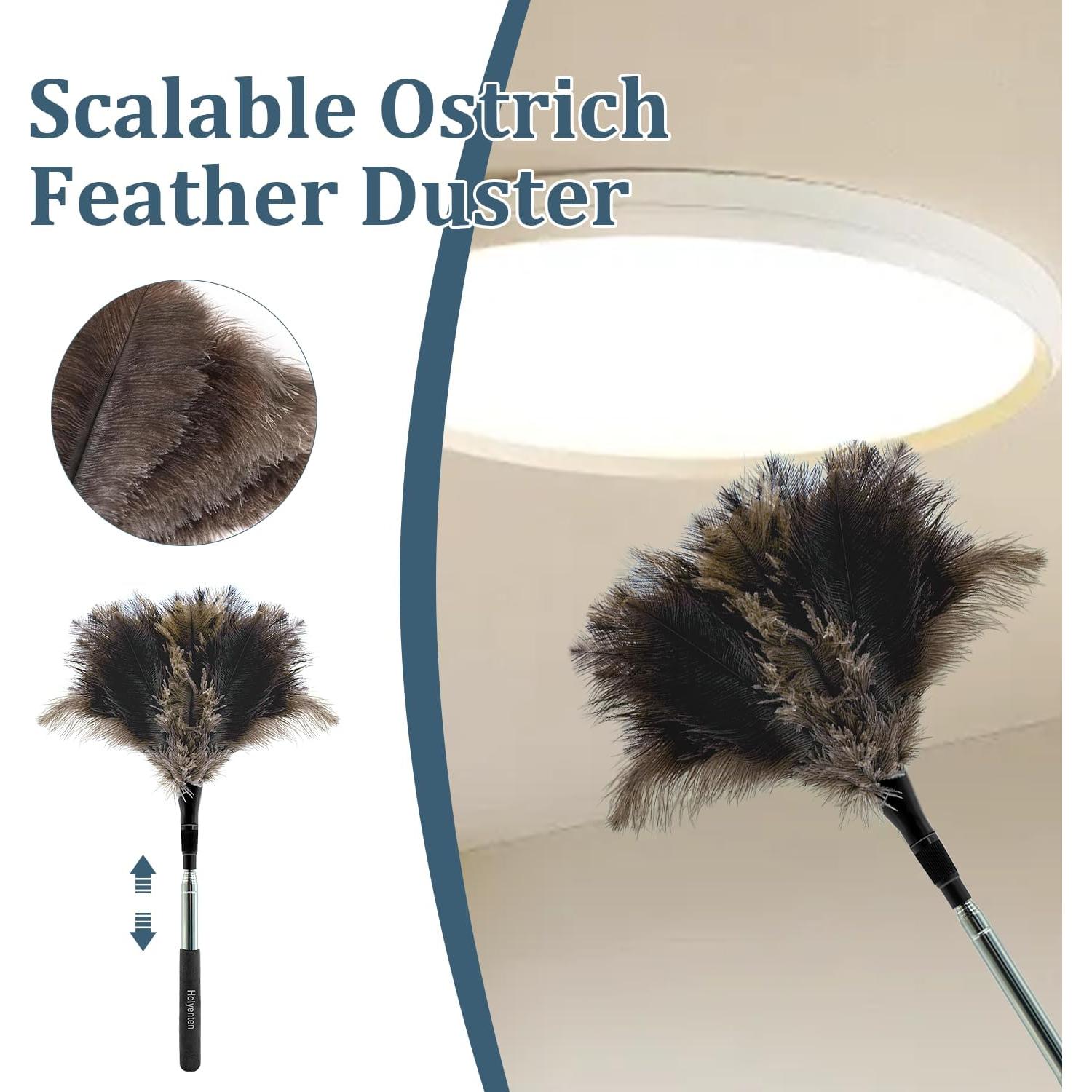 Plumero Extensible Holyenten de Plumas de Avestruz 119 cm