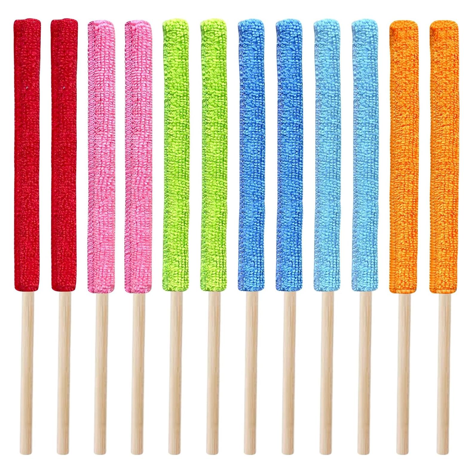 12 Pcs Duster Microfibra Bilkeru para Limpieza de Ranuras