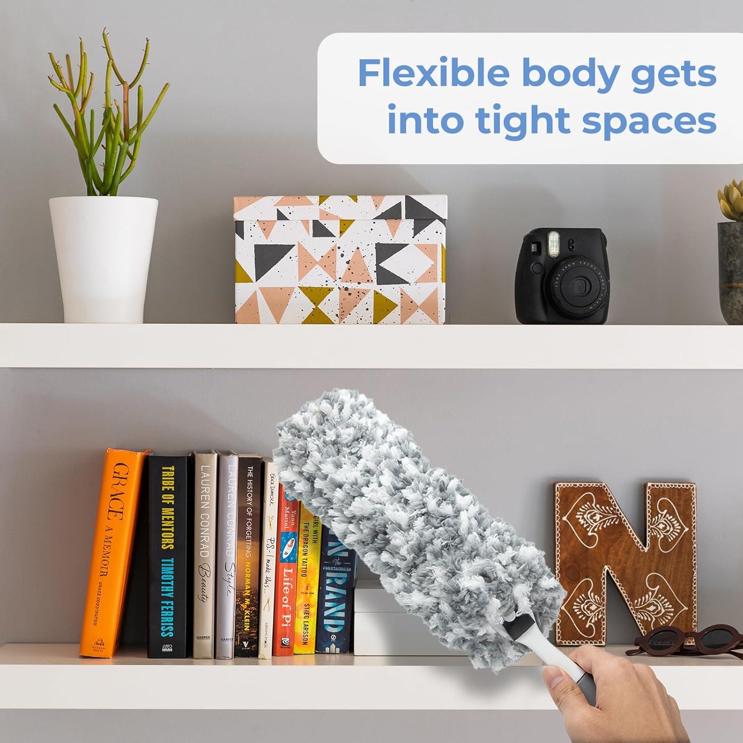 Duster de Microfibra TrueYee Lavable 45.72 cm Gris