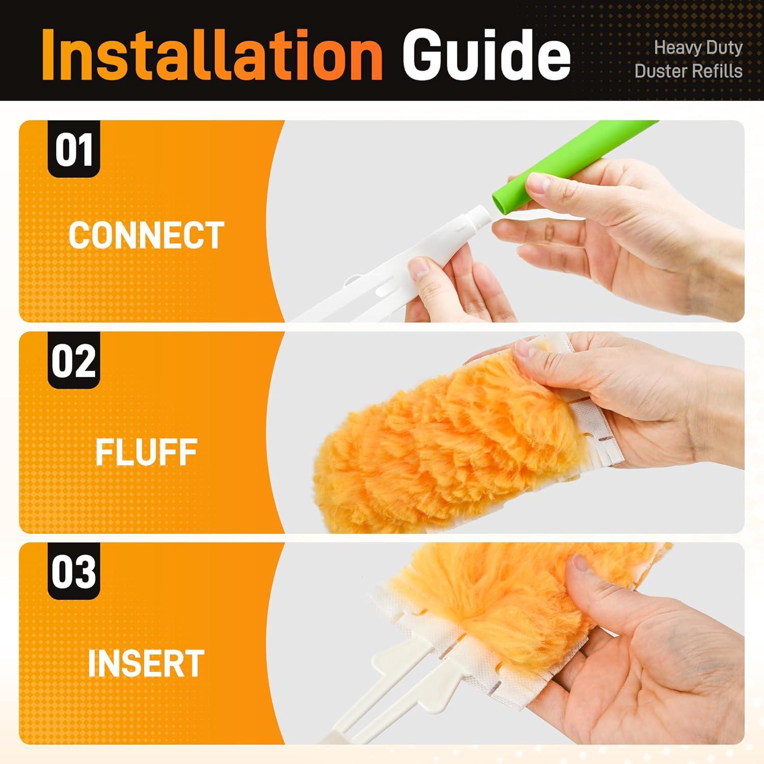 Recargas Plumero Bvhonwe 40 Paquetes Alta Dureza 360°