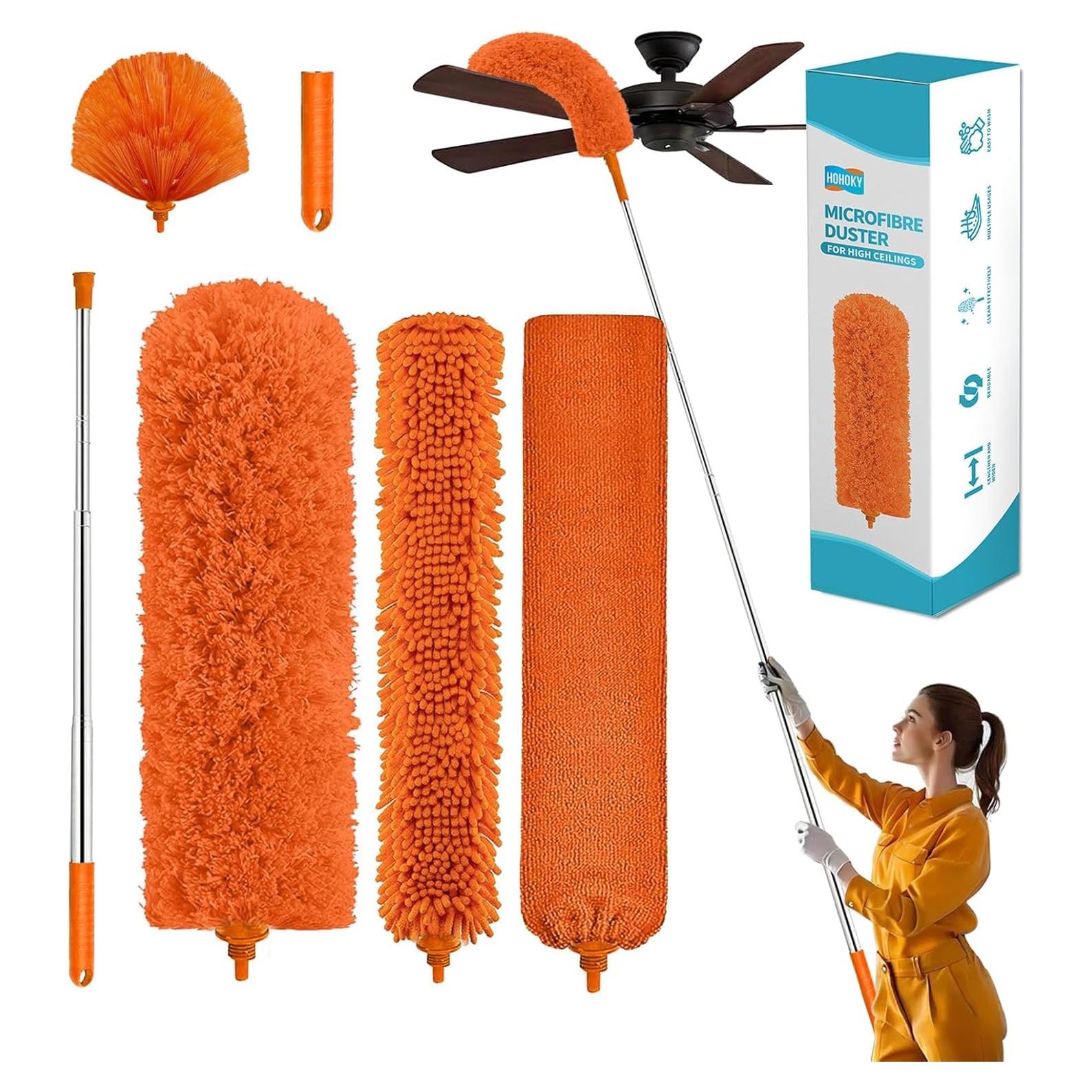 Kit de Limpieza Hohoky: Plumero Telescópico 279.4 cm 7 Piezas