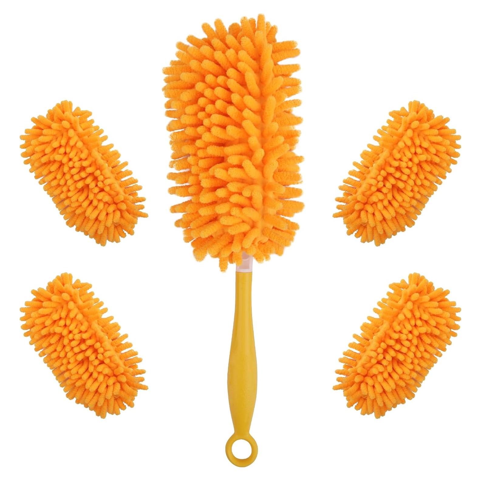 Recargas Duster Reutilizables REDONES 4PCS Microfibra Amarillo