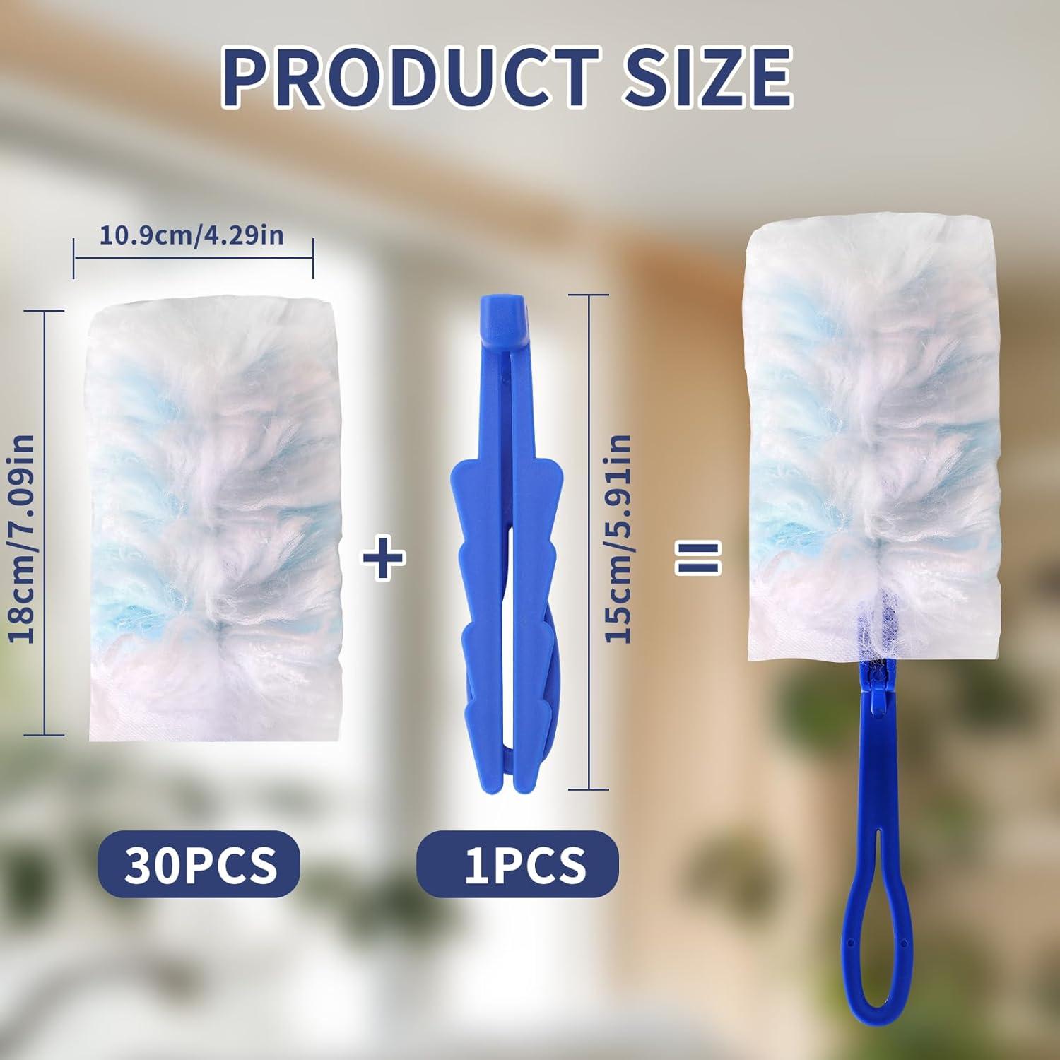 Kit de Plumero HDOET con 30 Recargas y Mango Azul