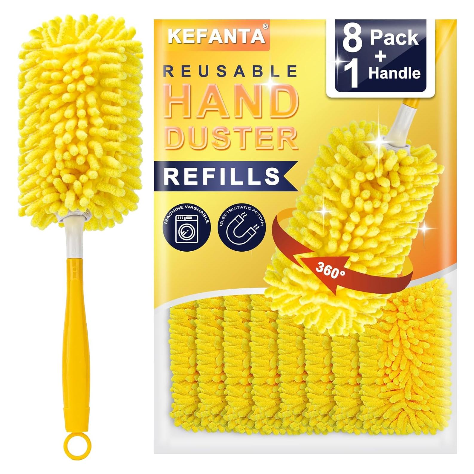 Repuestos de Plumero Reutilizables KeFanta 8 Pcs con Mango