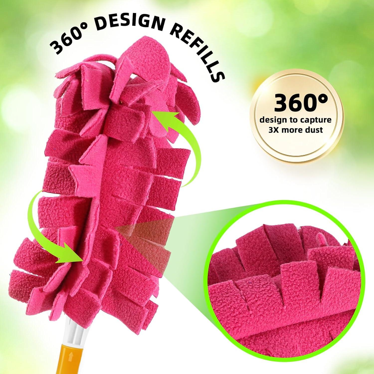 Recargas de Plumero Reutilizables Yicotira 6 Paquete Microfibra