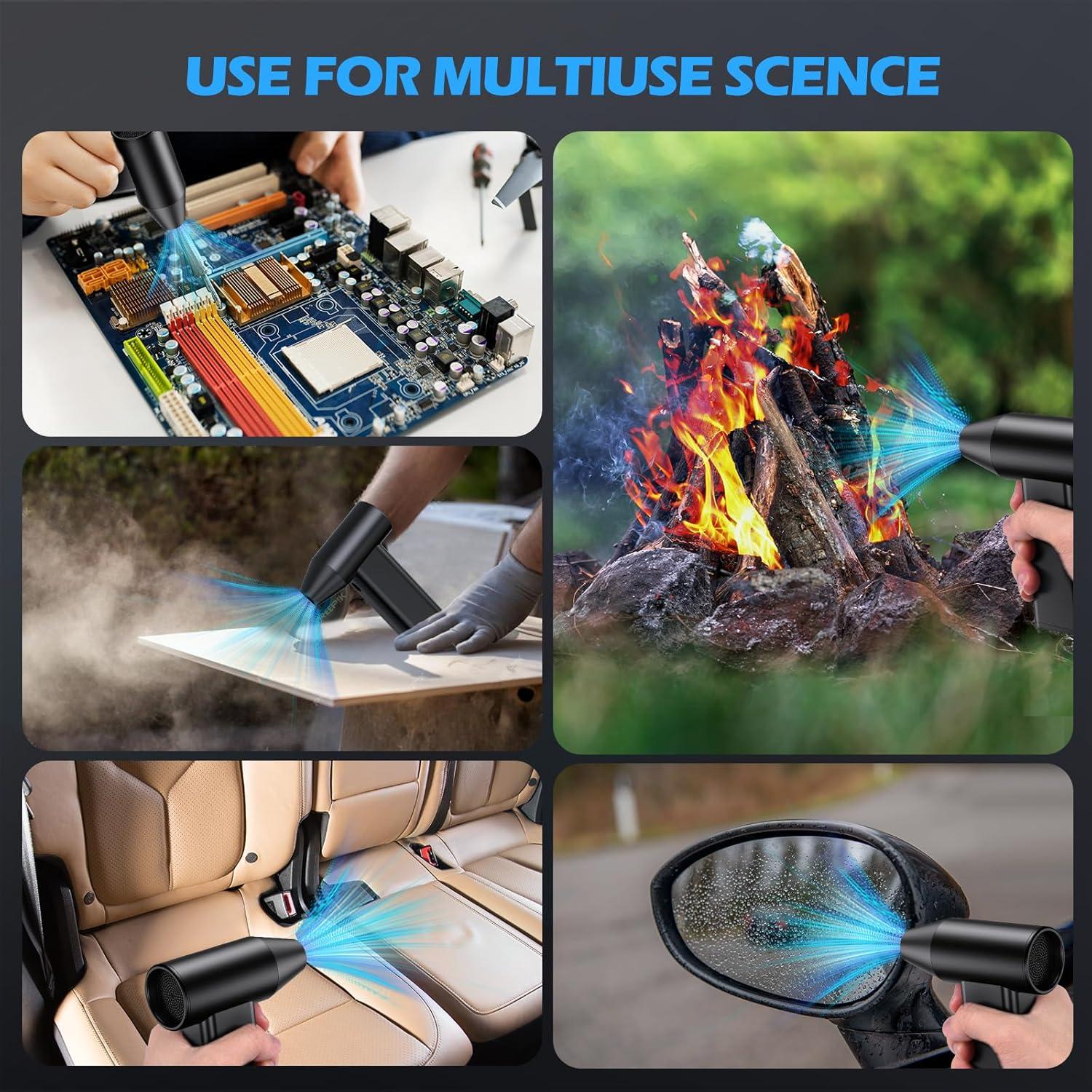 Soplador de Aire Comprimido SDERGO WT001 - 150000RPM, Negro