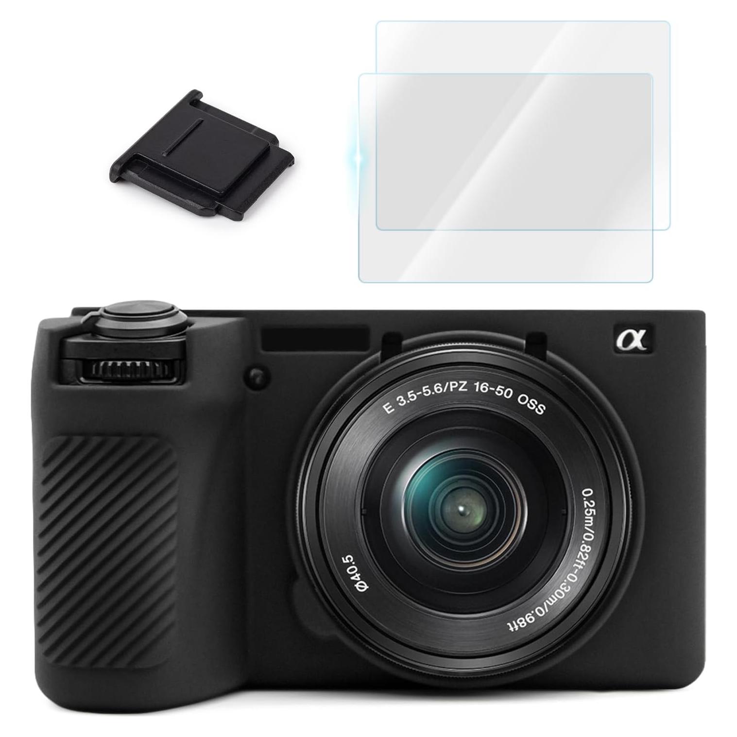 Kit Accesorios para Cámara Sony Alpha 6700 - Funda Silicona y Protectores