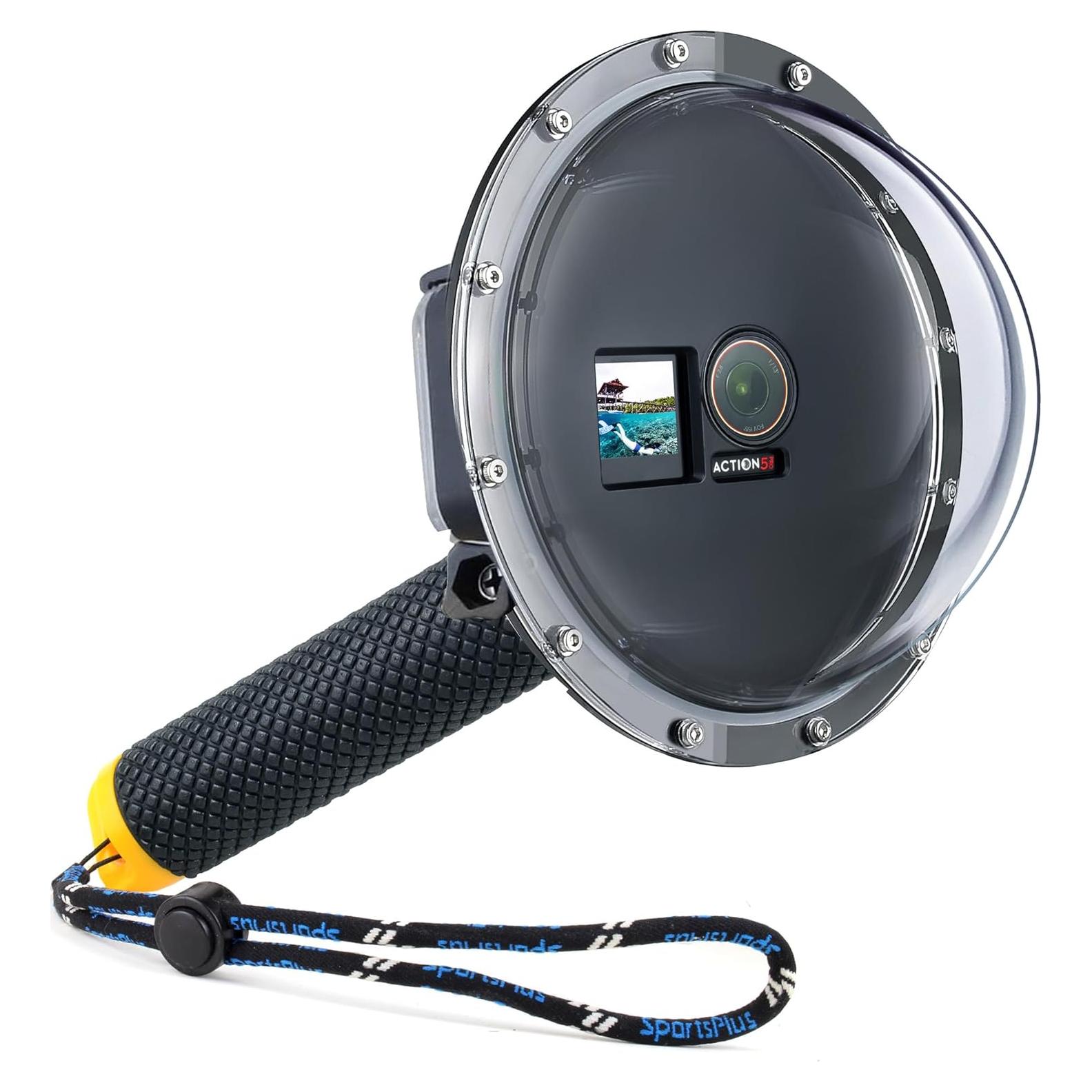 Puerto Domo Impermeable YALLSAME para DJI Osmo Action 3/4/5 Pro