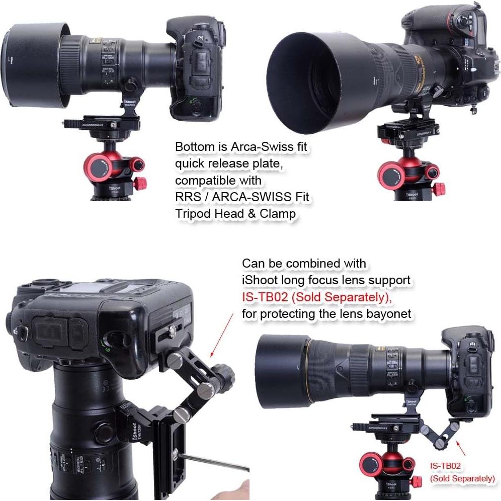 Pie de reemplazo para collar de lente iShoot IS-THN720II compatible Nikon