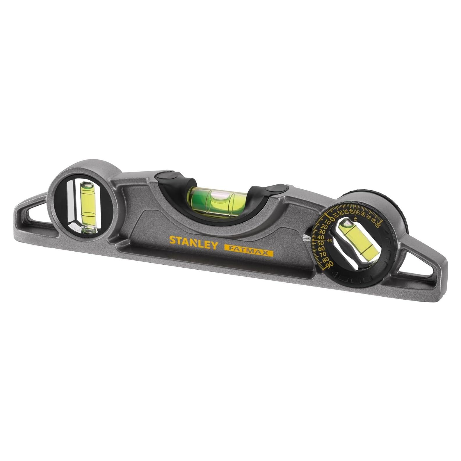 Nivel de burbuja Stanley FatMax Torpedo 25cm Aluminio Negro