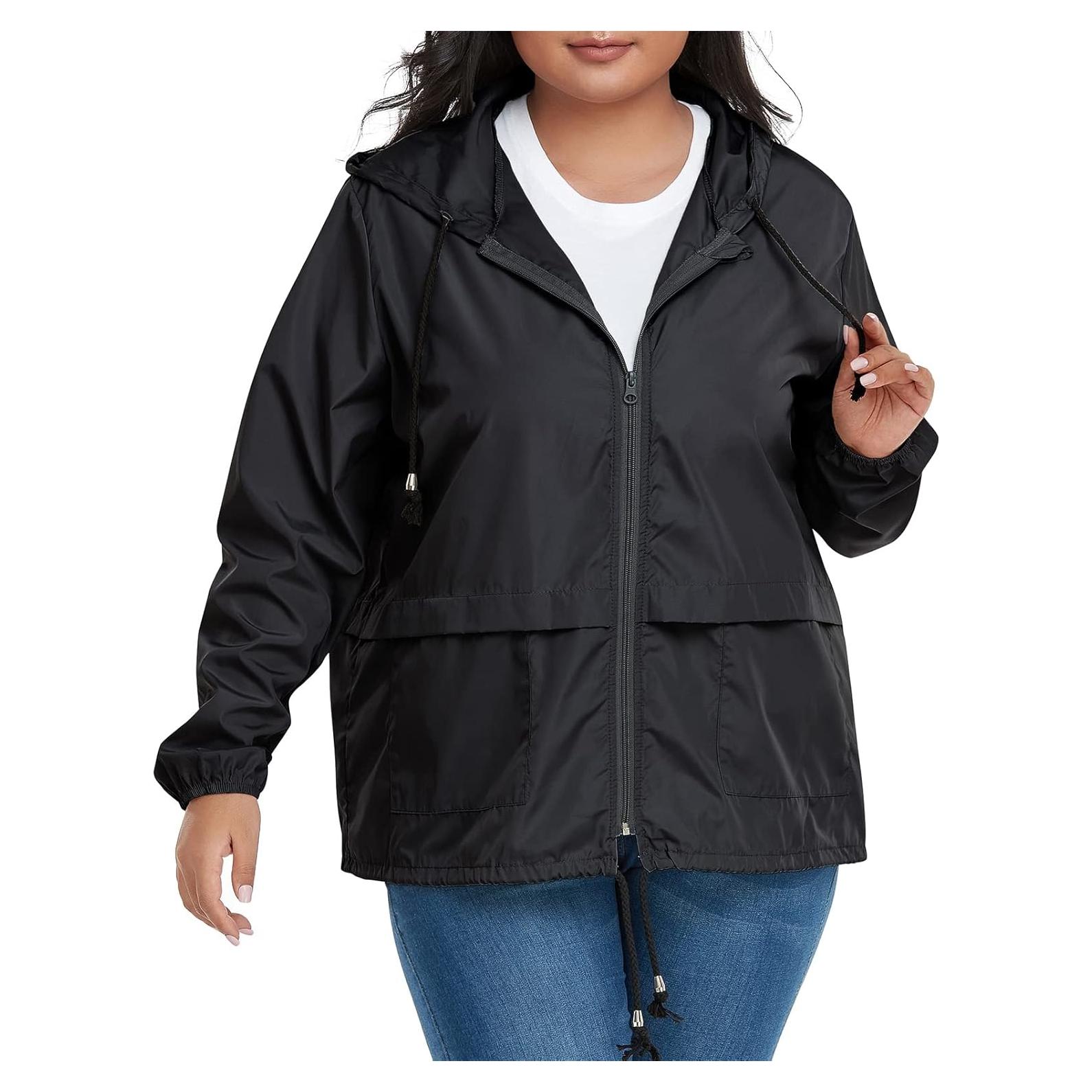 Chaqueta Impermeable Plegable Tendencias Americanas Talla Grande