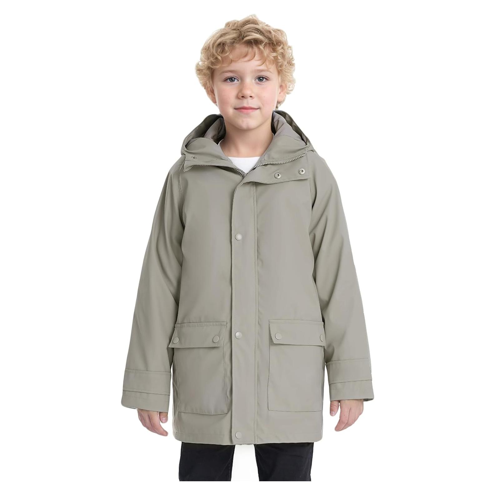 Chaqueta de Lluvia Impermeable SOLOCOTE para Niños 13-14 Años