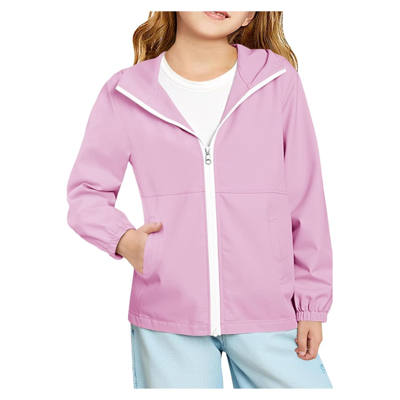 Chaqueta impermeable Haloumoning para niñas 5-14 años